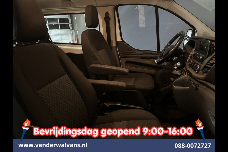 Ford Transit Custom 2.0 TDCI 131pk L2H1 Dubbele Cabine Inrichting Euro6 Airco | 5-Zits | Camera | Cruisecontrol | LED Parkeersensoren, Stoelverwarming, Achterklep, Dakdragers, 2800kg trekvermogen