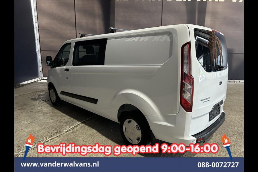 Ford Transit Custom 2.0 TDCI 131pk L2H1 Dubbele Cabine Inrichting Euro6 Airco | 5-Zits | Camera | Cruisecontrol | LED Parkeersensoren, Stoelverwarming, Achterklep, Dakdragers, 2800kg trekvermogen