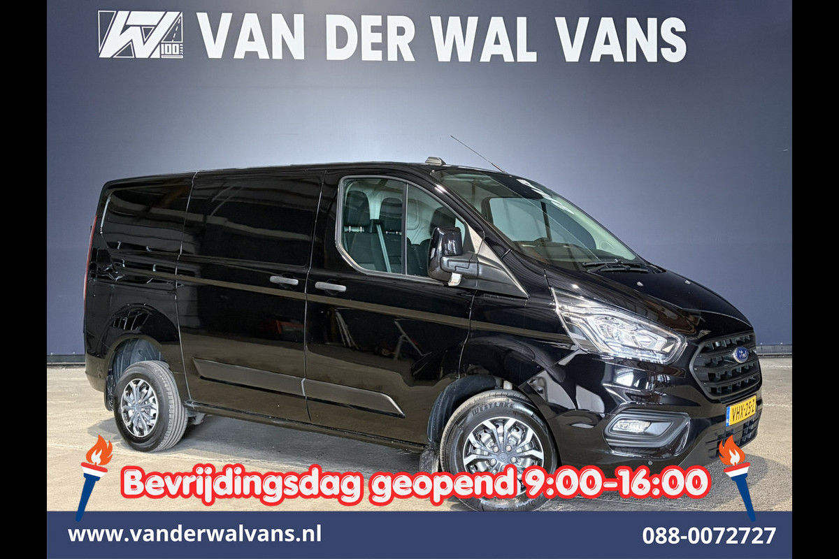 Ford Transit Custom 2.0 TDCI 130pk L1H1 Euro6 Airco | LED | 2500kg Trekhaak | Cruisecontrol | Verwarmde voorruit Parkeersensoren, Bijrijdersbank