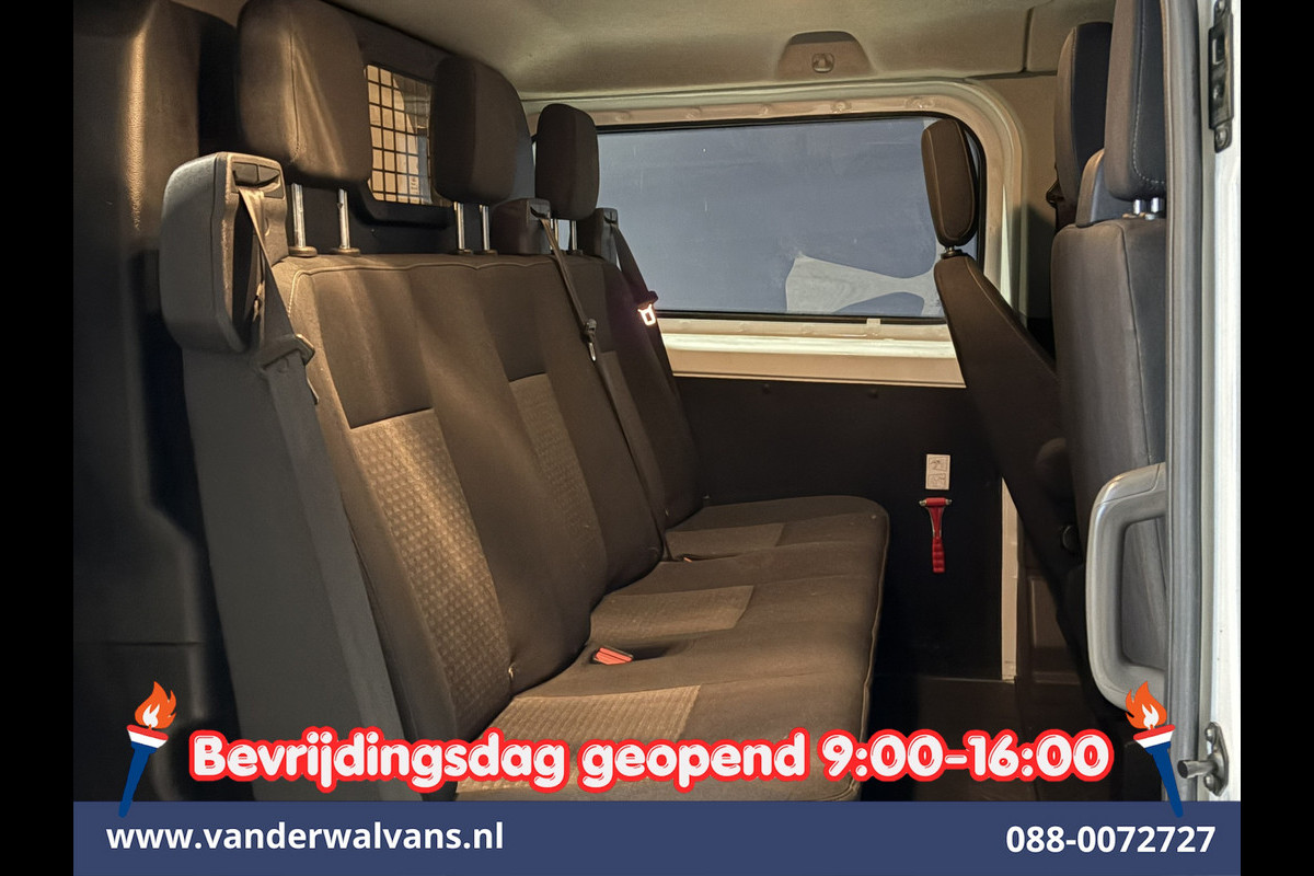 Ford Transit Custom 2.0 TDCI 130pk L2H1 Dubbele Cabine Euro6 Airco | 6-Zits | LED | Cruisecontrol | Trekhaak Parkeersensoren, Verwarmde voorruit