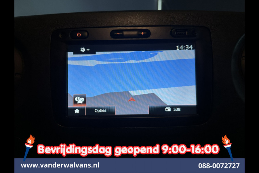 Opel Movano 2.3 CDTI 146pk L2H2 Euro6 Airco | Imperiaal | Navigatie | Camera | Cruisecontrol | 2500kg Trekhaak Parkeersensoren, Trap, Bijrijdersbank