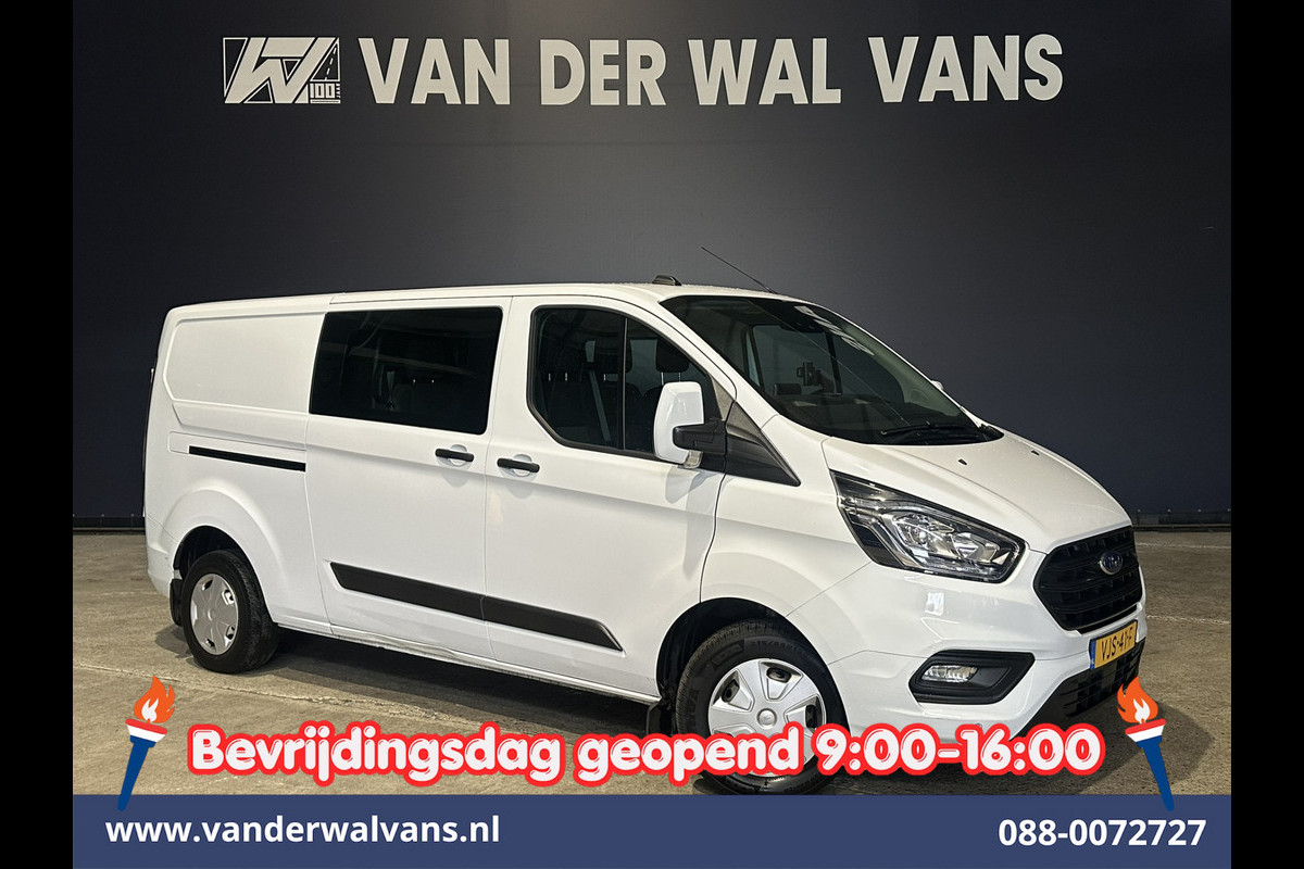 Ford Transit Custom 2.0 TDCI L2H1 Dubbele Cabine Inrichting Euro6 Airco | 6-Zits | Camera | LED | Apple Carplay | 2750kg Trekhaak Android Auto, Cruisecontrol, Verwarmde voorruit, Parkeersensoren