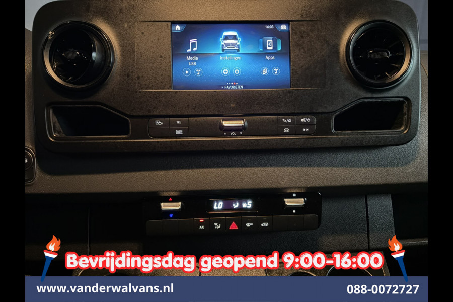 Mercedes-Benz Sprinter 315 CDI 150pk 9G-Tronic Automaat L3H2 *Post NL inrichting* Euro6 Airco | Camera | Apple Carplay | Cruisecontrol Android Auto, Chauffeursstoel, Sidebars, Bijrijdersbank
