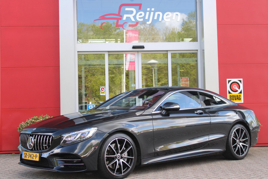 Mercedes-Benz S-Klasse Coupé 450 4MATIC | AMG-STYLING INTERIEUR / EXTERIEUR | PANORAMADAK | BURMESTER PREMIUM AUDIO ® | ELEKTRISCH VERSTELBARE VOORSTOELEN MET GEHEUGEN | MASSAGE STOELEN | VOORSTOELEN VERWARMBAAR | VOORSTOELEN GEVENTILEERD | AIRSCARF ( HOOFDRUIMTEVERWARMING VOOR BESTUURDER EN VOORPASSAGIER | LEDEREN INTERIEURDELEN | HOUTAFWERKING INTERIEUR | SFEERVERLICHTING | LEDEREN BEKLEDING | ADAPTIVE CRUISE CONTROL | PARKEERPAKKET INCLUSIEF 360°-CAMERA | ELEKTRISCHE ACHTERKLEP | VLAKKENVERWARMING | DODEHOEK DETECTIE | 20" MULTISPAAK LICHTMETALEN VELGEN |