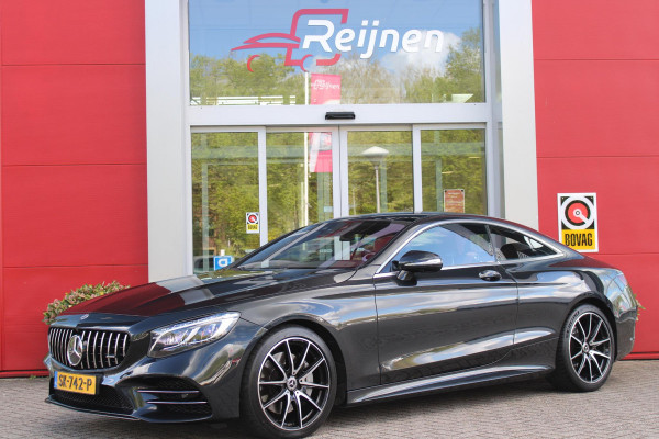 Mercedes-Benz S-Klasse Coupé 450 4MATIC | AMG-STYLING INTERIEUR / EXTERIEUR | PANORAMADAK | BURMESTER PREMIUM AUDIO ® | ELEKTRISCH VERSTELBARE VOORSTOELEN MET GEHEUGEN | MASSAGE STOELEN | VOORSTOELEN VERWARMBAAR | VOORSTOELEN GEVENTILEERD | AIRSCARF ( HOOFDRUIMTEVERWARMING VOOR BESTUURDER EN VOORPASSAGIER | LEDEREN INTERIEURDELEN | HOUTAFWERKING INTERIEUR | SFEERVERLICHTING | LEDEREN BEKLEDING | ADAPTIVE CRUISE CONTROL | PARKEERPAKKET INCLUSIEF 360°-CAMERA | ELEKTRISCHE ACHTERKLEP | VLAKKENVERWARMING | DODEHOEK DETECTIE | 20" MULTISPAAK LICHTMETALEN VELGEN |
