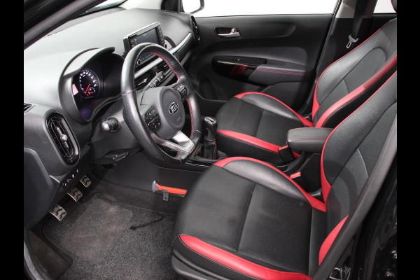 Kia Picanto 1.0 T-GDI GT-Line Leder Keyless Navigatie Apple Carplay/Android Auto Stoelverwarming Lichtmetalen Velgen Cruise Control Climate Control Camera Parkeer sensoren Bluetooth