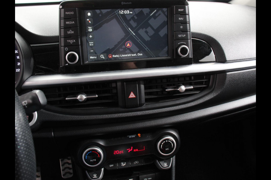 Kia Picanto 1.0 T-GDI GT-Line Leder Keyless Navigatie Apple Carplay/Android Auto Stoelverwarming Lichtmetalen Velgen Cruise Control Climate Control Camera Parkeer sensoren Bluetooth