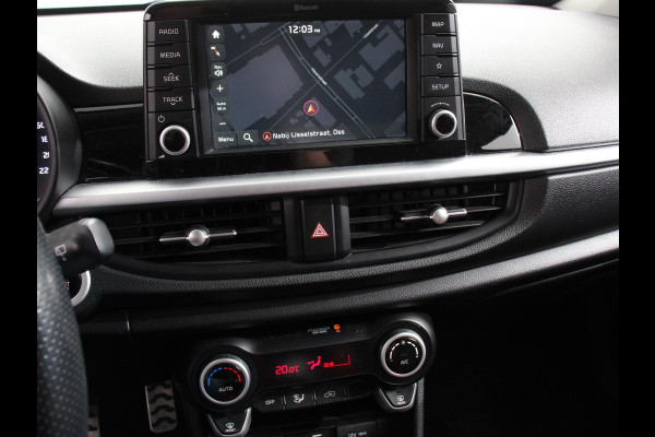 Kia Picanto 1.0 T-GDI GT-Line Leder Keyless Navigatie Apple Carplay/Android Auto Stoelverwarming Lichtmetalen Velgen Cruise Control Climate Control Camera Parkeer sensoren Bluetooth
