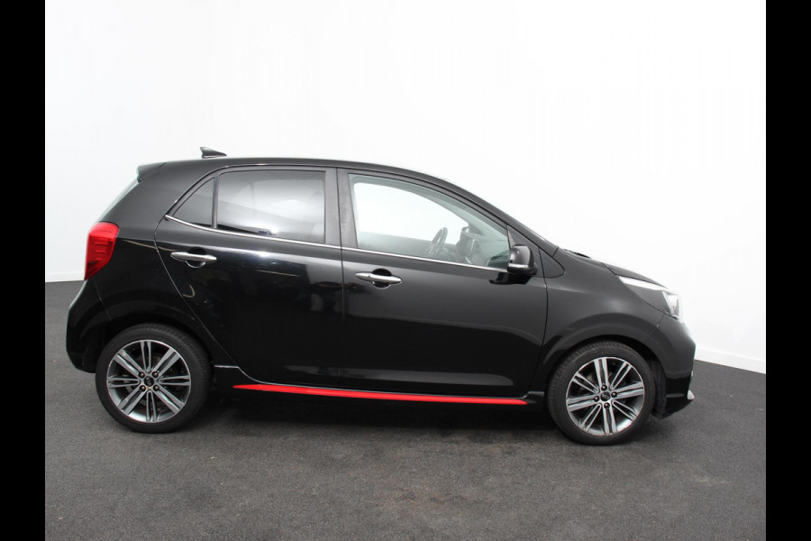 Kia Picanto 1.0 T-GDI GT-Line Leder Keyless Navigatie Apple Carplay/Android Auto Stoelverwarming Lichtmetalen Velgen Cruise Control Climate Control Camera Parkeer sensoren Bluetooth