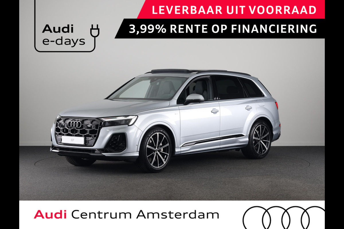 Audi Q7 Pro Line S 55 TFSI e 394 pk | Bang & Olufsen Premium 3D | Glazen panoramadak | Vierwielbesturing | Sportstoelen plus voorin |