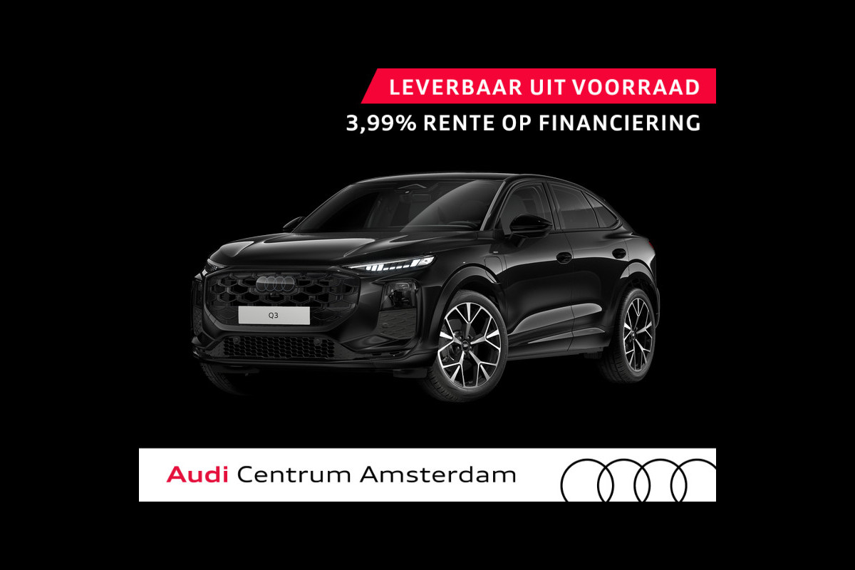Audi Q3 Sportback S edition e-hybrid 272 pk | Techniekpakket plus | Panorama-glasdak | Optiekpakket zwart-glanzend | Funktioneel pakket 2 |