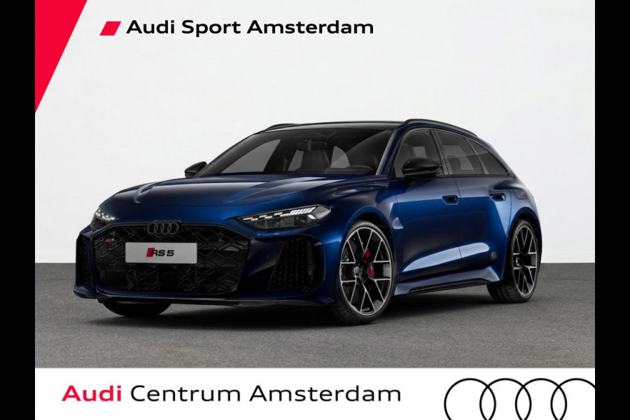Audi RS5 Avant Avant e-hybrid 470 kW 639 pk | Audi Sportpakket | Mugelloblau Perl | Panorama-glasdak | Head-up display |