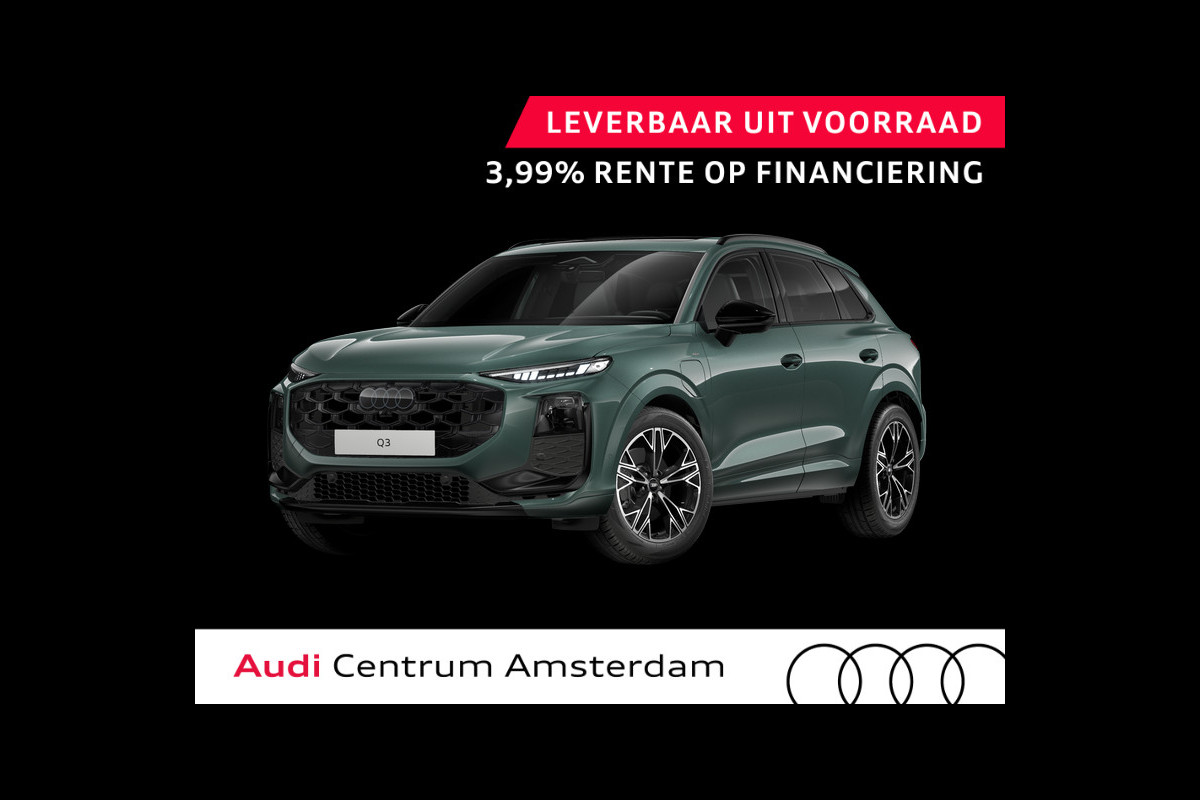 Audi Q3 S edition e-hybrid 272 pk | Techniekpakket plus | Panorama-glasdak | Optiekpakket zwart-glanzend | Sportstoelen zwart leder |