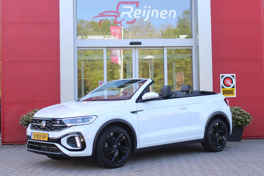 Volkswagen T-Roc Cabrio 1.5 TSI 150PK AUTOMAAT R-LINE BLACK STYLE | AFNEEMBARE TREKHAAK | ACHTERUITRIJCAMERA | NAVIGATIE  | IQ LIGHT MATRIX KOPLAMPEN | DAB+ RADIO | DRAADLOOS APPLE CARPLAY/ANDROID AUTO | ADAPTIVE CRUISE CONTROL | STOEL/STUUR VERWARMING | 18" LICHTMETALEN VELGEN BLACK | PARKEERSENSOREN VOOR + ACHTER | VIRTUAL COCKPIT | DODEHOEK DETECTIE | R-LINE BEKLEDING | DAB+ RADIO |