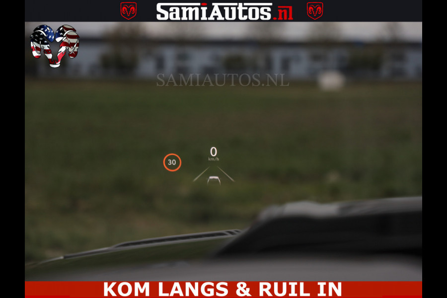 Dodge Ram NIGHT PREMIUM | 426PK | STRIPING | LUCHTVERING | HUD | PANO | 360 CAM | Full Option | LIMITED WHEELS | De Meest Luxe Pick-Up in  Comfortabele Dubbele Cabine met Royale 5 Zitplaatsen | EERSTE EIGENAAR | SMOKE PACK | BOM VOL |