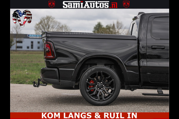 Dodge Ram NIGHT PREMIUM | 426PK | STRIPING | LUCHTVERING | HUD | PANO | 360 CAM | Full Option | LIMITED WHEELS | De Meest Luxe Pick-Up in  Comfortabele Dubbele Cabine met Royale 5 Zitplaatsen | EERSTE EIGENAAR | SMOKE PACK | BOM VOL |