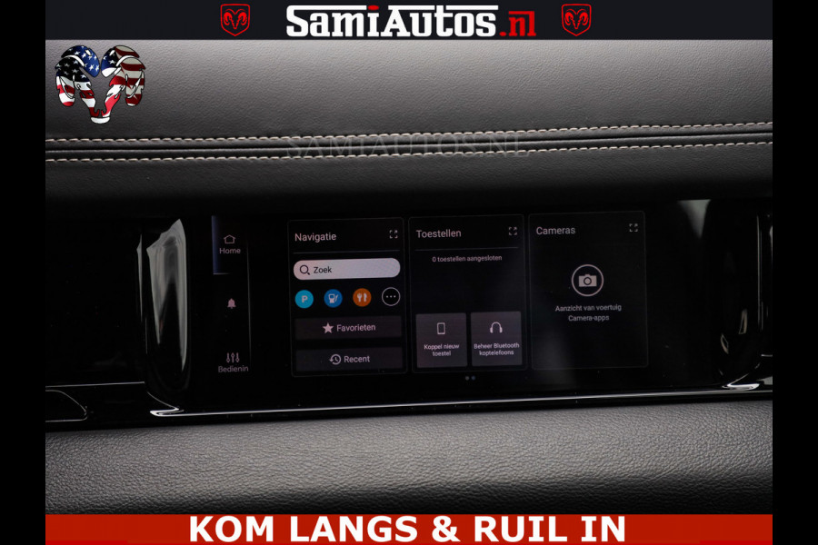 Dodge Ram NIGHT PREMIUM | 426PK | STRIPING | LUCHTVERING | HUD | PANO | 360 CAM | Full Option | LIMITED WHEELS | De Meest Luxe Pick-Up in  Comfortabele Dubbele Cabine met Royale 5 Zitplaatsen | EERSTE EIGENAAR | SMOKE PACK | BOM VOL |