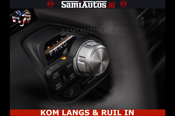 Dodge Ram NIGHT PREMIUM | 426PK | STRIPING | LUCHTVERING | HUD | PANO | 360 CAM | Full Option | LIMITED WHEELS | De Meest Luxe Pick-Up in  Comfortabele Dubbele Cabine met Royale 5 Zitplaatsen | EERSTE EIGENAAR | SMOKE PACK | BOM VOL |