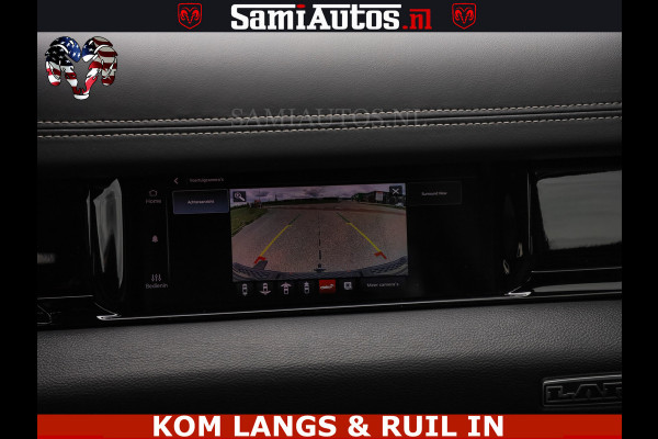 Dodge Ram NIGHT PREMIUM | 426PK | STRIPING | LUCHTVERING | HUD | PANO | 360 CAM | Full Option | LIMITED WHEELS | De Meest Luxe Pick-Up in  Comfortabele Dubbele Cabine met Royale 5 Zitplaatsen | EERSTE EIGENAAR | SMOKE PACK | BOM VOL |