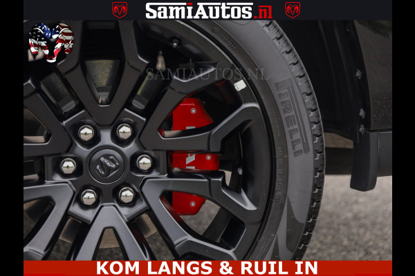 Dodge Ram NIGHT PREMIUM | 426PK | STRIPING | LUCHTVERING | HUD | PANO | 360 CAM | Full Option | LIMITED WHEELS | De Meest Luxe Pick-Up in  Comfortabele Dubbele Cabine met Royale 5 Zitplaatsen | EERSTE EIGENAAR | SMOKE PACK | BOM VOL |