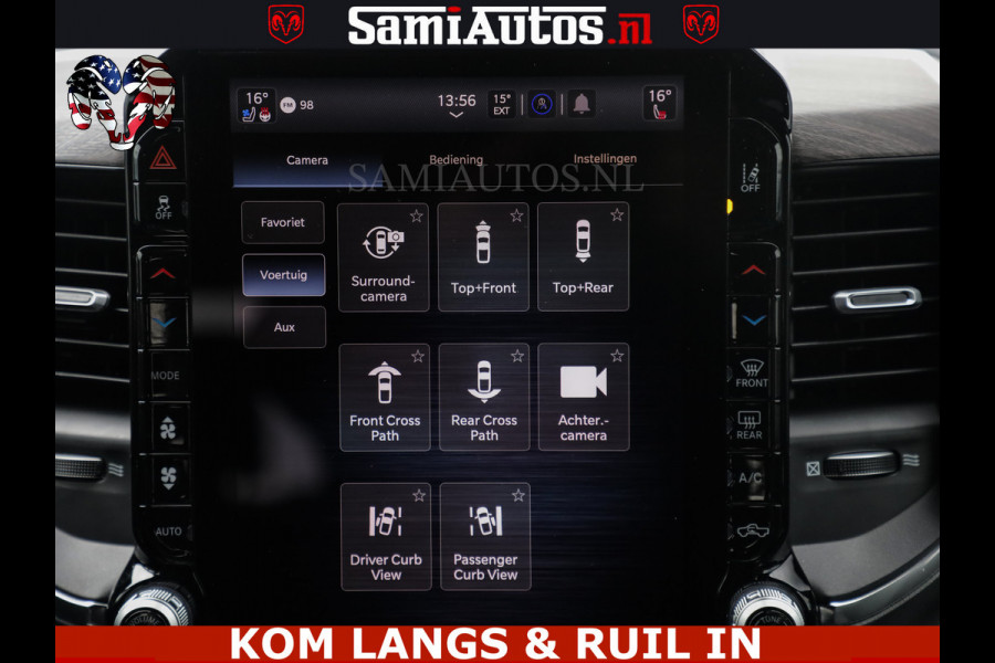 Dodge Ram NIGHT PREMIUM | 426PK | STRIPING | LUCHTVERING | HUD | PANO | 360 CAM | Full Option | LIMITED WHEELS | De Meest Luxe Pick-Up in  Comfortabele Dubbele Cabine met Royale 5 Zitplaatsen | EERSTE EIGENAAR | SMOKE PACK | BOM VOL |