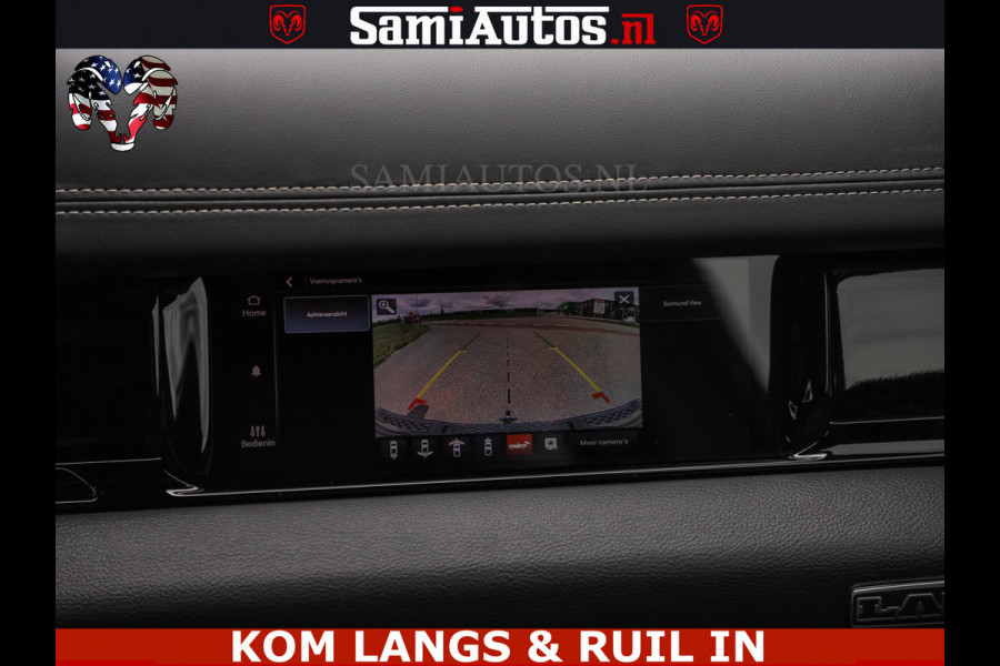 Dodge Ram NIGHT PREMIUM | 426PK | STRIPING | LUCHTVERING | HUD | PANO | 360 CAM | Full Option | LIMITED WHEELS | De Meest Luxe Pick-Up in  Comfortabele Dubbele Cabine met Royale 5 Zitplaatsen | EERSTE EIGENAAR | SMOKE PACK | BOM VOL |