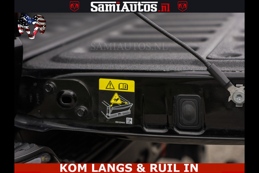 Dodge Ram NIGHT PREMIUM | 426PK | STRIPING | LUCHTVERING | HUD | PANO | 360 CAM | Full Option | LIMITED WHEELS | De Meest Luxe Pick-Up in  Comfortabele Dubbele Cabine met Royale 5 Zitplaatsen | EERSTE EIGENAAR | SMOKE PACK | BOM VOL |