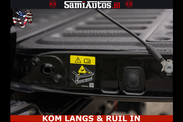 Dodge Ram NIGHT PREMIUM | 426PK | STRIPING | LUCHTVERING | HUD | PANO | 360 CAM | Full Option | LIMITED WHEELS | De Meest Luxe Pick-Up in  Comfortabele Dubbele Cabine met Royale 5 Zitplaatsen | EERSTE EIGENAAR | SMOKE PACK | BOM VOL |