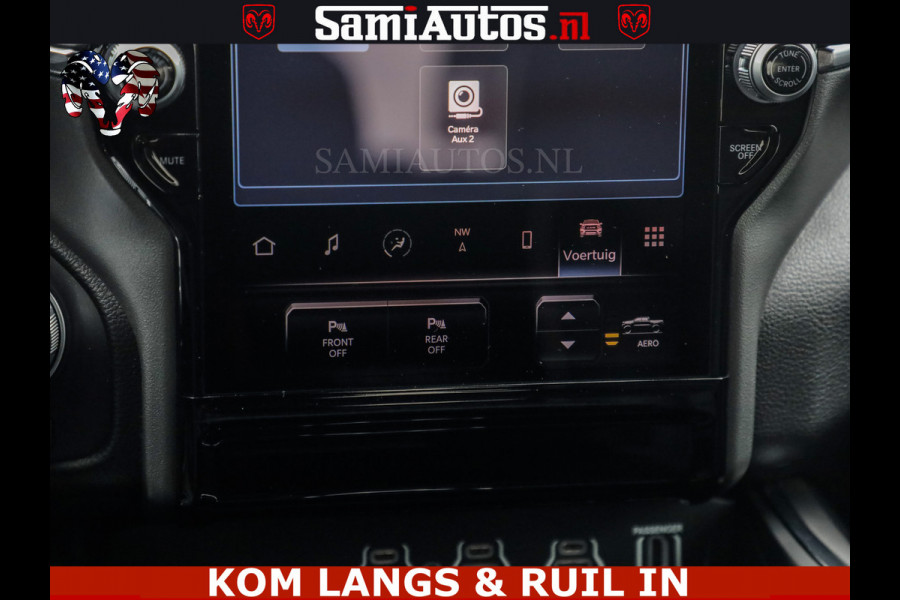 Dodge Ram NIGHT PREMIUM | 426PK | STRIPING | LUCHTVERING | HUD | PANO | 360 CAM | Full Option | LIMITED WHEELS | De Meest Luxe Pick-Up in  Comfortabele Dubbele Cabine met Royale 5 Zitplaatsen | EERSTE EIGENAAR | SMOKE PACK | BOM VOL |
