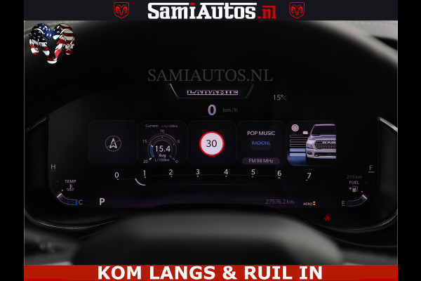 Dodge Ram NIGHT PREMIUM | 426PK | STRIPING | LUCHTVERING | HUD | PANO | 360 CAM | Full Option | LIMITED WHEELS | De Meest Luxe Pick-Up in  Comfortabele Dubbele Cabine met Royale 5 Zitplaatsen | EERSTE EIGENAAR | SMOKE PACK | BOM VOL |
