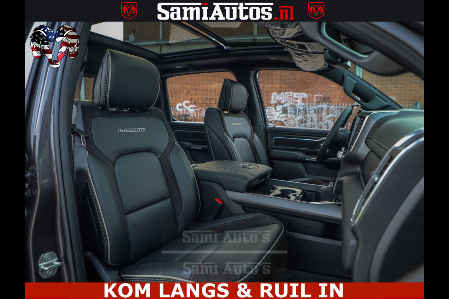 Dodge Ram HULK PACK | 360 CAMERA | ADAPTIVE CRUSE | PANODAK | VOLLE UITVOERING | LARAMIE NIGHT | 5.7 V8 HEMI 402PK 4x4 | CREWCAB 5 PERSOONS | GRIJSKENTEKEN | Granite Crystal Metallic Mijn Voorraad Nr 1998 - 24130