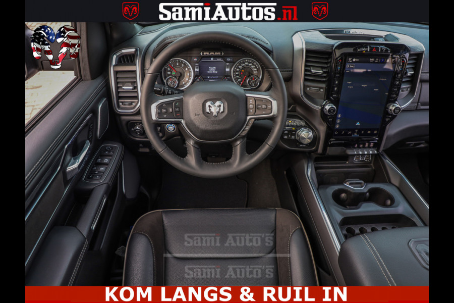 Dodge Ram HULK PACK | 360 CAMERA | ADAPTIVE CRUSE | PANODAK | VOLLE UITVOERING | LARAMIE NIGHT | 5.7 V8 HEMI 402PK 4x4 | CREWCAB 5 PERSOONS | GRIJSKENTEKEN | Granite Crystal Metallic Mijn Voorraad Nr 1998 - 24130