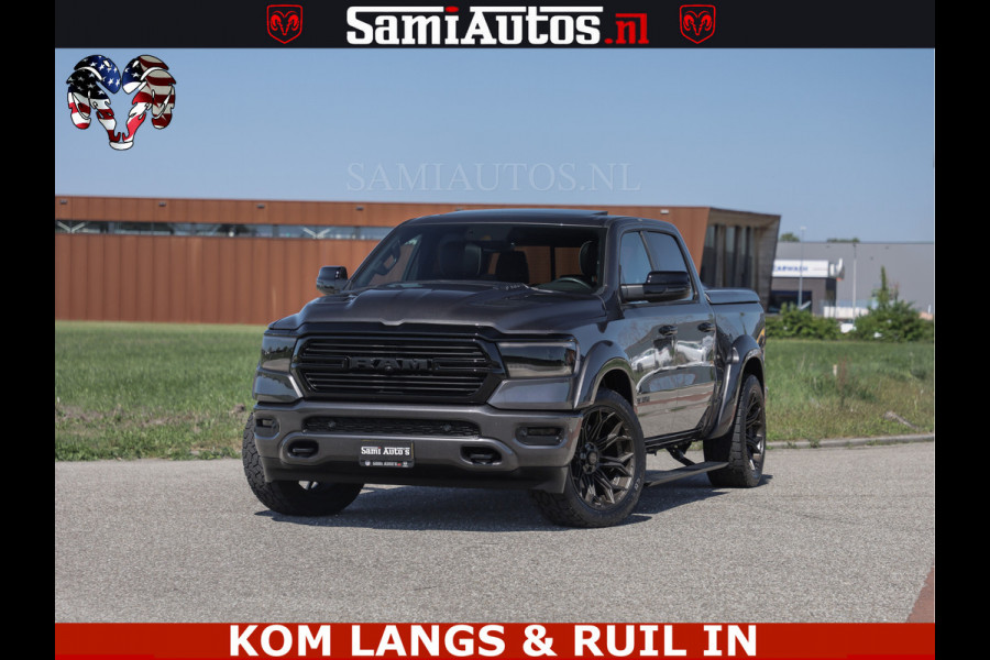 Dodge Ram HULK PACK | 360 CAMERA | ADAPTIVE CRUSE | PANODAK | VOLLE UITVOERING | LARAMIE NIGHT | 5.7 V8 HEMI 402PK 4x4 | CREWCAB 5 PERSOONS | GRIJSKENTEKEN | Granite Crystal Metallic Mijn Voorraad Nr 1998 - 24130