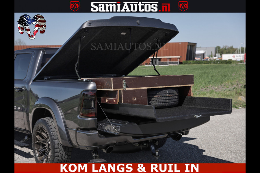 Dodge Ram HULK PACK | 360 CAMERA | ADAPTIVE CRUSE | PANODAK | VOLLE UITVOERING | LARAMIE NIGHT | 5.7 V8 HEMI 402PK 4x4 | CREWCAB 5 PERSOONS | GRIJSKENTEKEN | Granite Crystal Metallic Mijn Voorraad Nr 1998 - 24130