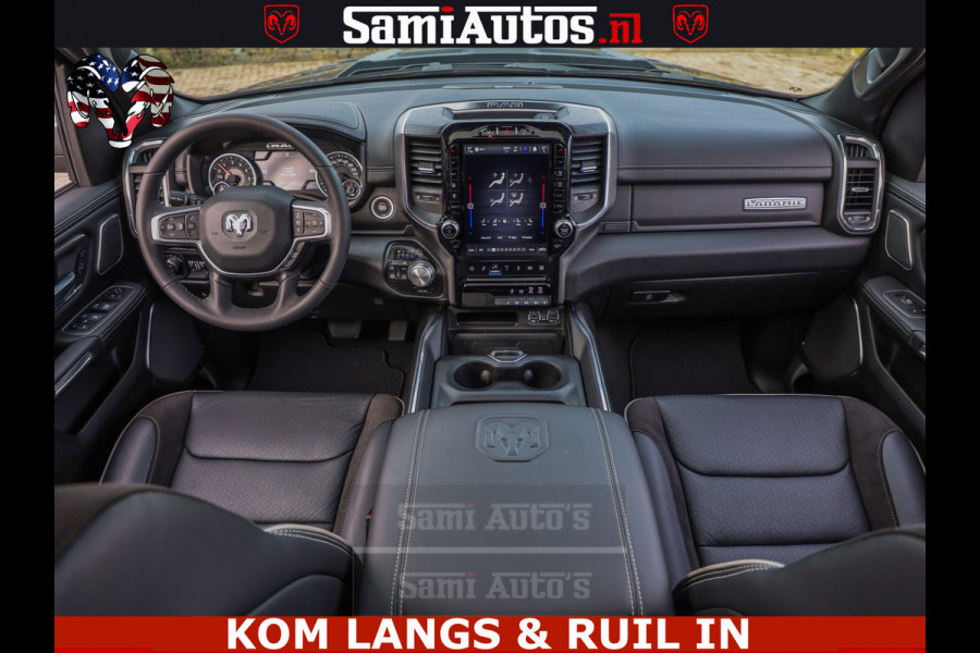 Dodge Ram HULK PACK | 360 CAMERA | ADAPTIVE CRUSE | PANODAK | VOLLE UITVOERING | LARAMIE NIGHT | 5.7 V8 HEMI 402PK 4x4 | CREWCAB 5 PERSOONS | GRIJSKENTEKEN | Granite Crystal Metallic Mijn Voorraad Nr 1998 - 24130