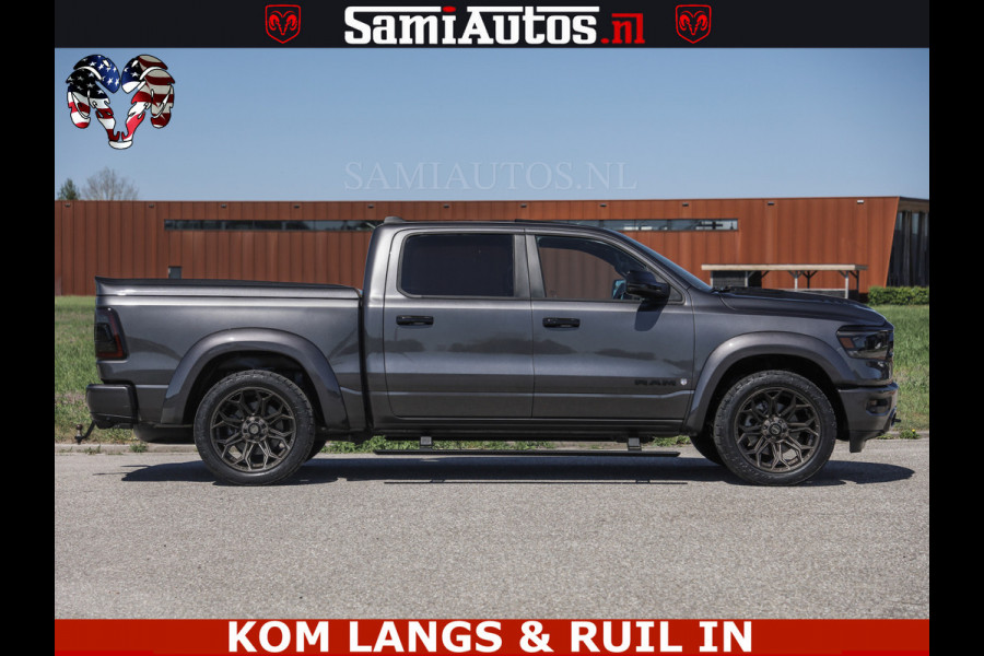 Dodge Ram HULK PACK | 360 CAMERA | ADAPTIVE CRUSE | PANODAK | VOLLE UITVOERING | LARAMIE NIGHT | 5.7 V8 HEMI 402PK 4x4 | CREWCAB 5 PERSOONS | GRIJSKENTEKEN | Granite Crystal Metallic Mijn Voorraad Nr 1998 - 24130