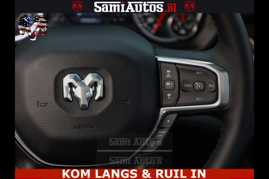 Dodge Ram HULK PACK | 360 CAMERA | ADAPTIVE CRUSE | PANODAK | VOLLE UITVOERING | LARAMIE NIGHT | 5.7 V8 HEMI 402PK 4x4 | CREWCAB 5 PERSOONS | GRIJSKENTEKEN | Granite Crystal Metallic Mijn Voorraad Nr 1998 - 24130
