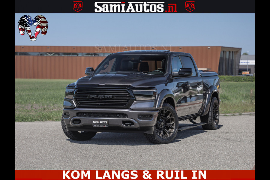 Dodge Ram HULK PACK | 360 CAMERA | ADAPTIVE CRUSE | PANODAK | VOLLE UITVOERING | LARAMIE NIGHT | 5.7 V8 HEMI 402PK 4x4 | CREWCAB 5 PERSOONS | GRIJSKENTEKEN | Granite Crystal Metallic Mijn Voorraad Nr 1998 - 24130
