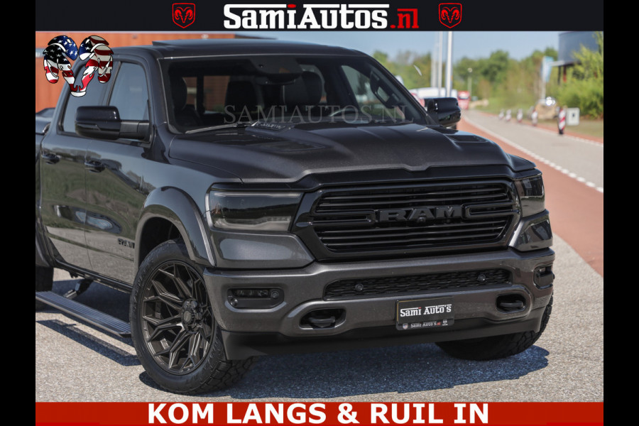 Dodge Ram HULK PACK | 360 CAMERA | ADAPTIVE CRUSE | PANODAK | VOLLE UITVOERING | LARAMIE NIGHT | 5.7 V8 HEMI 402PK 4x4 | CREWCAB 5 PERSOONS | GRIJSKENTEKEN | Granite Crystal Metallic Mijn Voorraad Nr 1998 - 24130