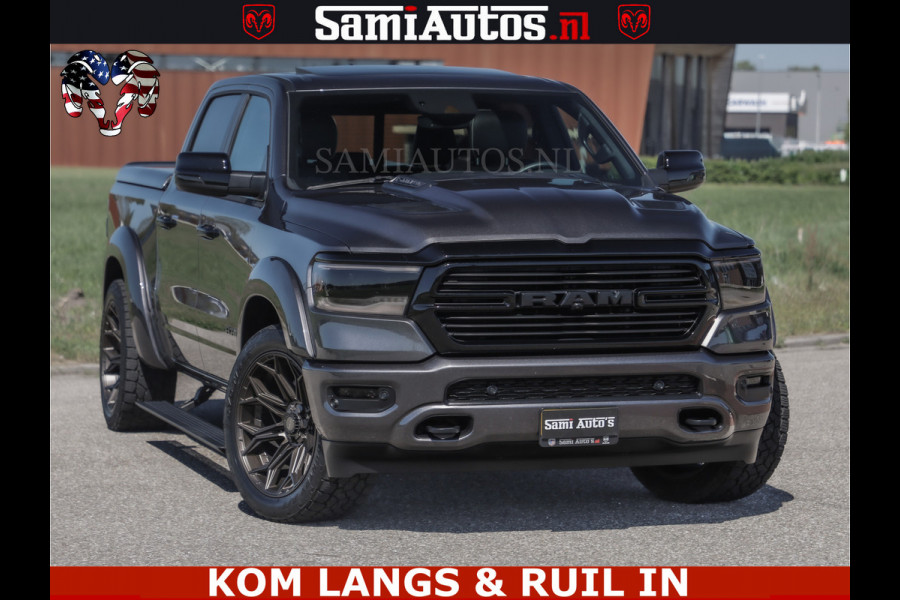 Dodge Ram HULK PACK | 360 CAMERA | ADAPTIVE CRUSE | PANODAK | VOLLE UITVOERING | LARAMIE NIGHT | 5.7 V8 HEMI 402PK 4x4 | CREWCAB 5 PERSOONS | GRIJSKENTEKEN | Granite Crystal Metallic Mijn Voorraad Nr 1998 - 24130