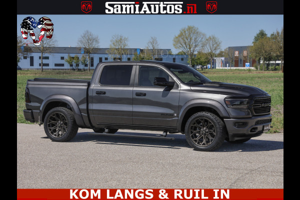 Dodge Ram HULK PACK | 360 CAMERA | ADAPTIVE CRUSE | PANODAK | VOLLE UITVOERING | LARAMIE NIGHT | 5.7 V8 HEMI 402PK 4x4 | CREWCAB 5 PERSOONS | GRIJSKENTEKEN | Granite Crystal Metallic Mijn Voorraad Nr 1998 - 24130