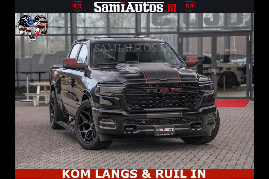 Dodge Ram Limited H.O 540HP 706Nm | Massage + Full Option | De Meest Luxe en Volle Pick-Up in zijn Klasse | Comfortabele Dubbele Cabine met Royale 5 Zitplaatsen | BPM vrij | Nu Leverbaar uit Voorraad | Voorraad Nr 2304 - 8540