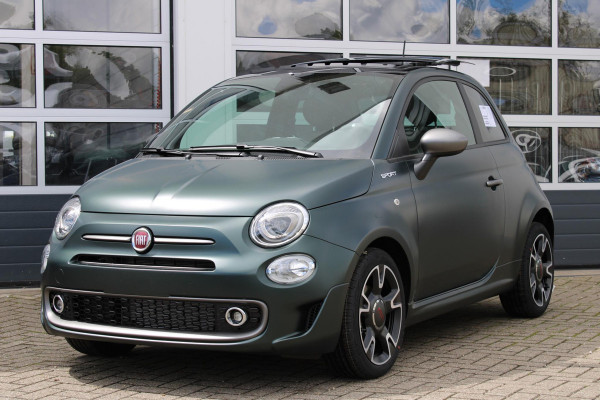 Fiat 500 Hybrid Sport | NET BINNEN! | Clima | PDC | Schuif/Kanteldak | Apple Carplay | 16" | Beats | Matt Groen