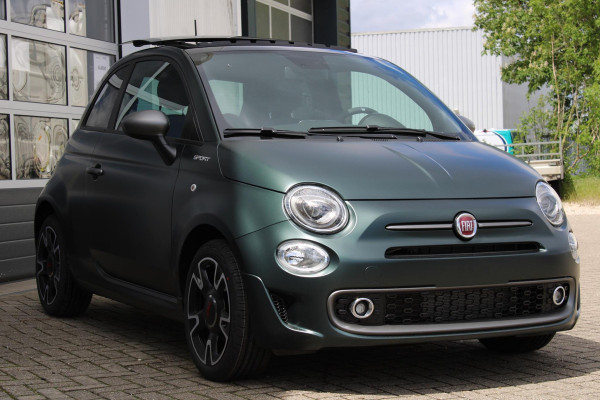 Fiat 500 Hybrid Sport | NET BINNEN! | Clima | PDC | Schuif/Kanteldak | Apple Carplay | 16" | Beats | Matt Groen