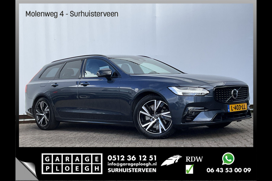 Volvo V90 B4 Ultimate Dark Leer Memory Camera Carplay Stoel/Stuurverw Trekhaak NL-Auto Uitstraling!