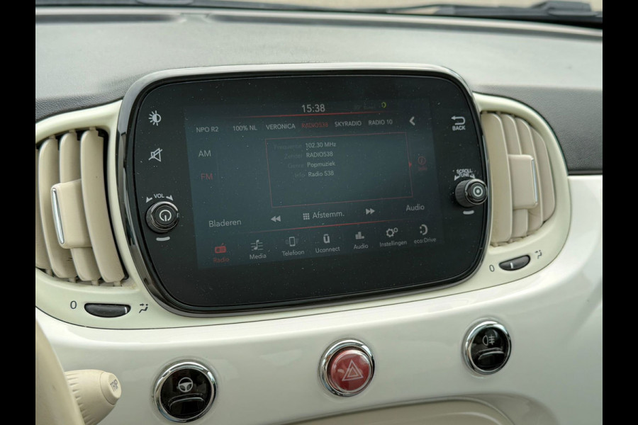 Fiat 500 1.2 4 cilinder Lounge , panoramadak, 16 inch lmv, climaat controle, nieuwe distributieriem
