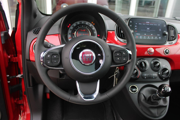 Fiat 500 1.0 Hybrid 69PK DOLCEVITA | PANORAMA DAK | APPLE CARPLAY/ANDROID AUTO | HALF LEDEREN BEKLEDING "TESSUTO DISEGNO" MET SPORTSTOELEN | DONKERE HEMELBEKLEDING | CRUISE CONTROL | AIRCO | LICHTMETALEN VELGEN 15" | CHROME DELEN EXTERIEUR | DAB+ RADIO |