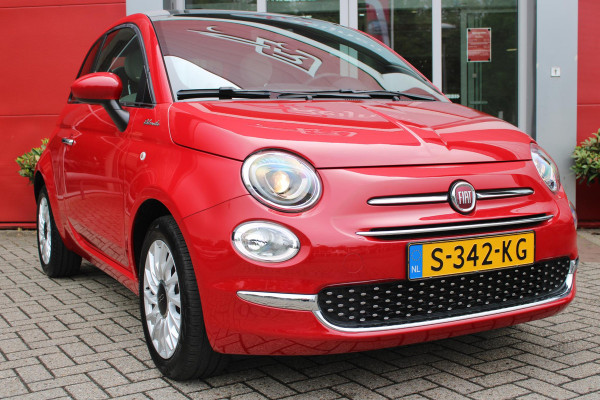 Fiat 500 1.0 Hybrid 69PK DOLCEVITA | PANORAMA DAK | APPLE CARPLAY/ANDROID AUTO | HALF LEDEREN BEKLEDING "TESSUTO DISEGNO" MET SPORTSTOELEN | DONKERE HEMELBEKLEDING | CRUISE CONTROL | AIRCO | LICHTMETALEN VELGEN 15" | CHROME DELEN EXTERIEUR | DAB+ RADIO |