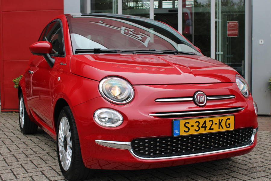 Fiat 500 1.0 Hybrid 69PK DOLCEVITA | PANORAMA DAK | APPLE CARPLAY/ANDROID AUTO | HALF LEDEREN BEKLEDING "TESSUTO DISEGNO" MET SPORTSTOELEN | DONKERE HEMELBEKLEDING | CRUISE CONTROL | AIRCO | LICHTMETALEN VELGEN 15" | CHROME DELEN EXTERIEUR | DAB+ RADIO |