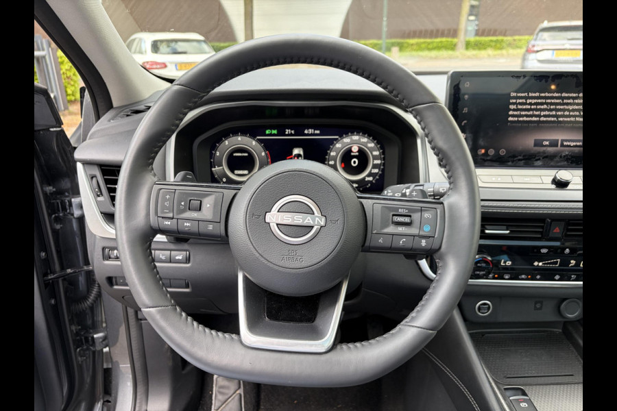 Nissan QASHQAI 1.3 MHEV Xtronic N-Connecta FABRIEKSGARANTIE| STOEL + STUURVERWARMING| VOORRUITVERWARMING| ELEKTRISCHE ACHTERKLEP| HEAD-UP DISPLAY| PANORAMADAK| ADAPTIVE CRUISE CONTROL| DODE HOEK SENSOR| 360 CAMERA|